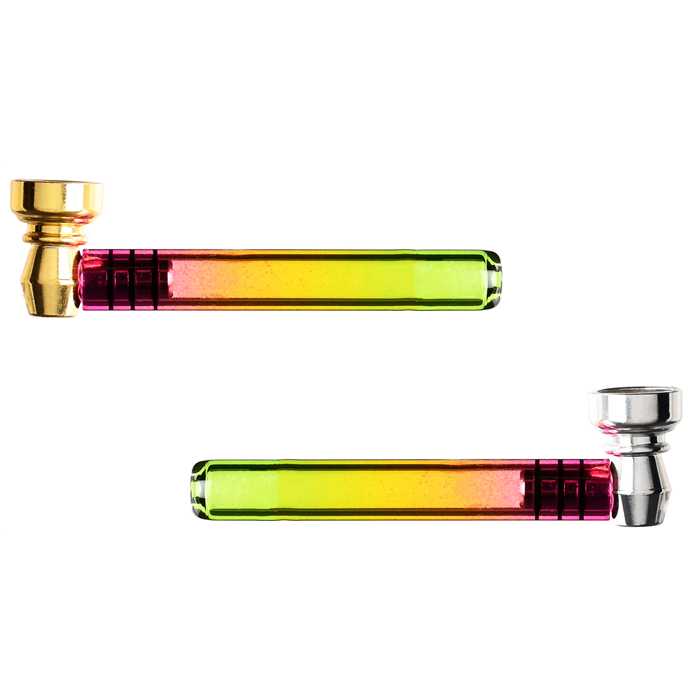 ATOMIC GLASS PIPE 2 COLORS ASSORTED (X24)