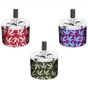 ATOMIC SPINNING ASHTRAY LEAF ASSORTED (X6)