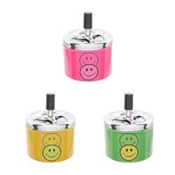 ATOMIC SPINNING ASHTRAY SMILEY ASSORTED (X6)