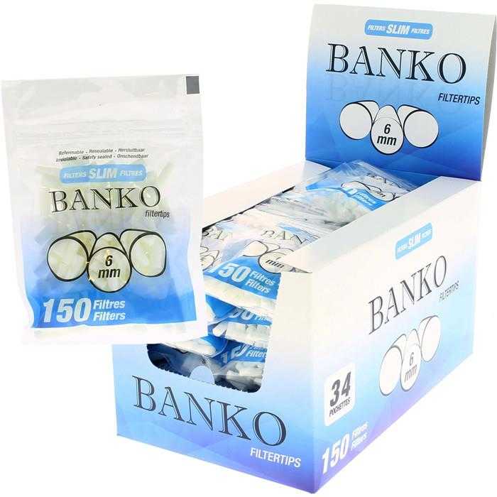 BANKO 6MM FILTER TIPS (34 x150)