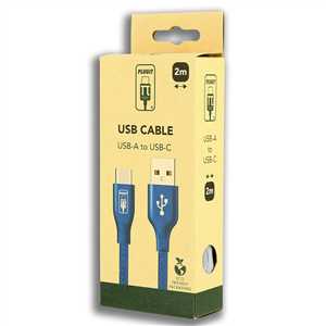 CÂBLE USB-A VERS USB-C - NEON BLEU