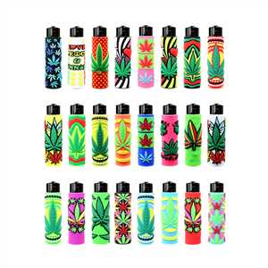 LIGHTERS POP COVERS LEAVES DESIGNS (X24)