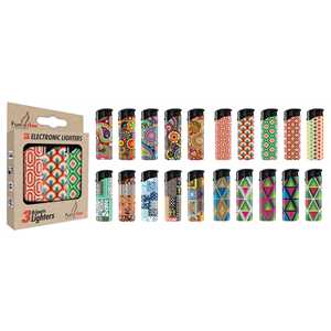 LIGHTERS VARIOUS DESIGNS ECO BLISTER (X3)