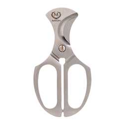 MYON CIGAR SCISSOR WITH LEATHER POUCH STAINLESS STEEL