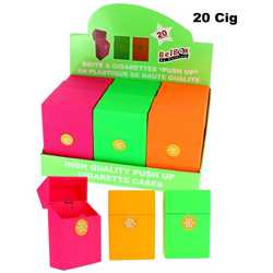 PUSH UP BOX NEON SOFT TOUCH 20' CIGARETTES (x12)