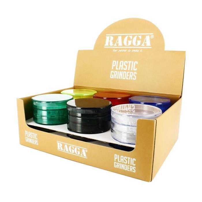 RAGGA GRINDER PLASTIC 4 FLOORS 60 X 33MM  (X12)