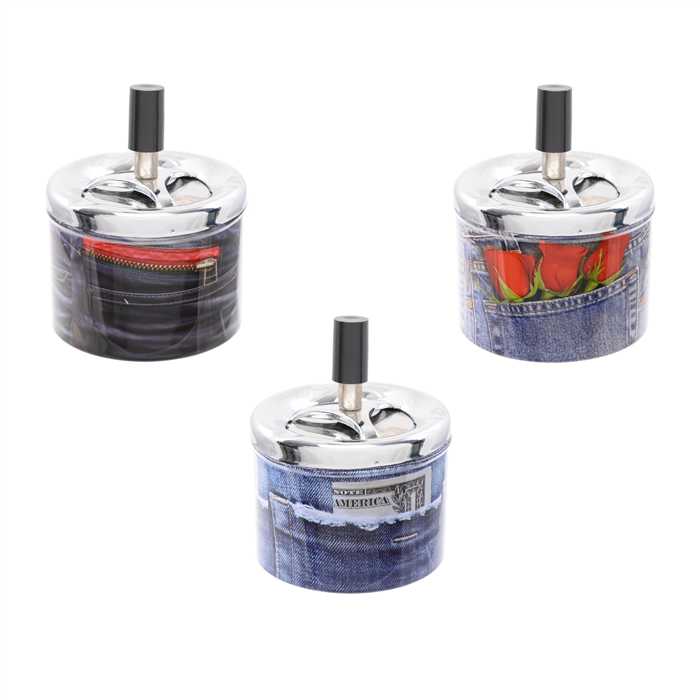 SPINNING ASHTRAY JEANS ASSORTED (X6)